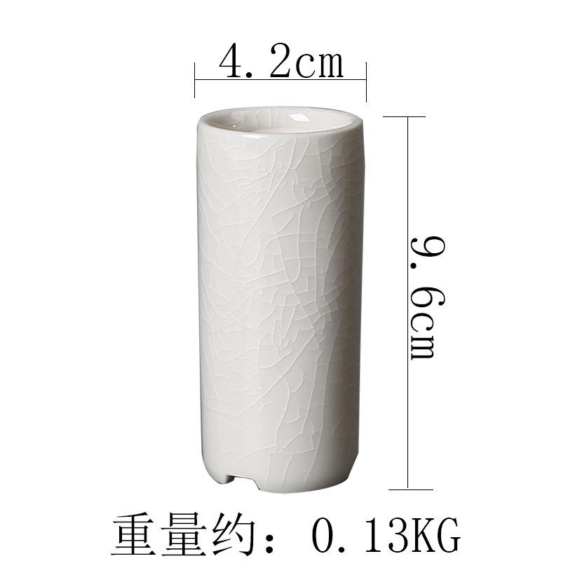 Ice Cracked Glaze Succulent Flower Pot Ceramic Creative Desktop Mini Small Green Plant Bamboo And Cypress Flower Pot Hotel Flower Pot Chinese Style length 4.2cm height 10.6cm