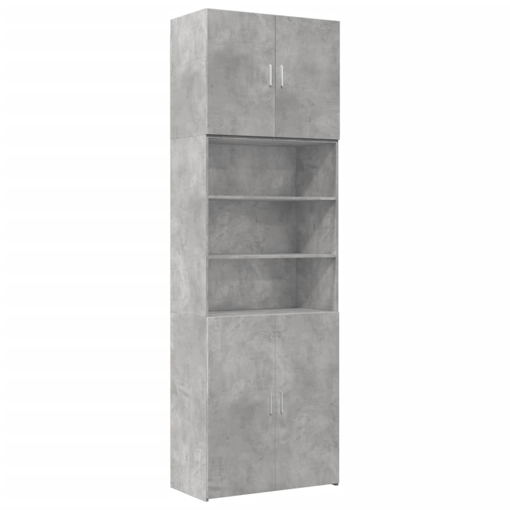 Highboard Concrete Grey 80 x 42.5 x 249 cm Wood Based Material