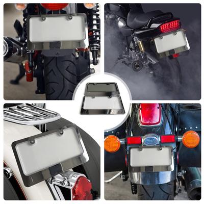 Portatarga Posteriore Moto Universale Scooter Lega di Zinco Staffa Porta Targa Numero Moto Accessorio Moto