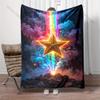 Multiple Sizes Starburst with Rainbow Explosion Blanket Suitable for Home Bedroom Sofa Travel Camping Blanket Various Size Gifts