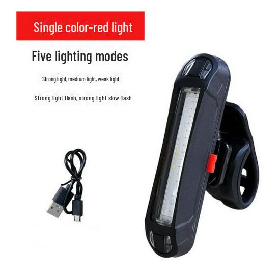 USB Rechargeable LED Bicycle Taillight - Three-Color Flashing for Night Safety