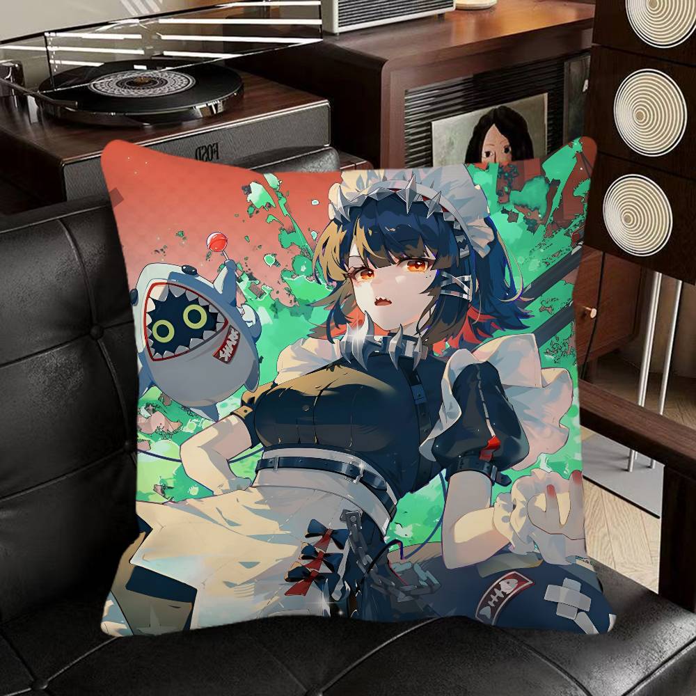 Ellen Joe Zenless Zone Zero Game Pillow Case Square Pillow Bedroom Sofa Leisure Comfort Cushion Car Home Decoration