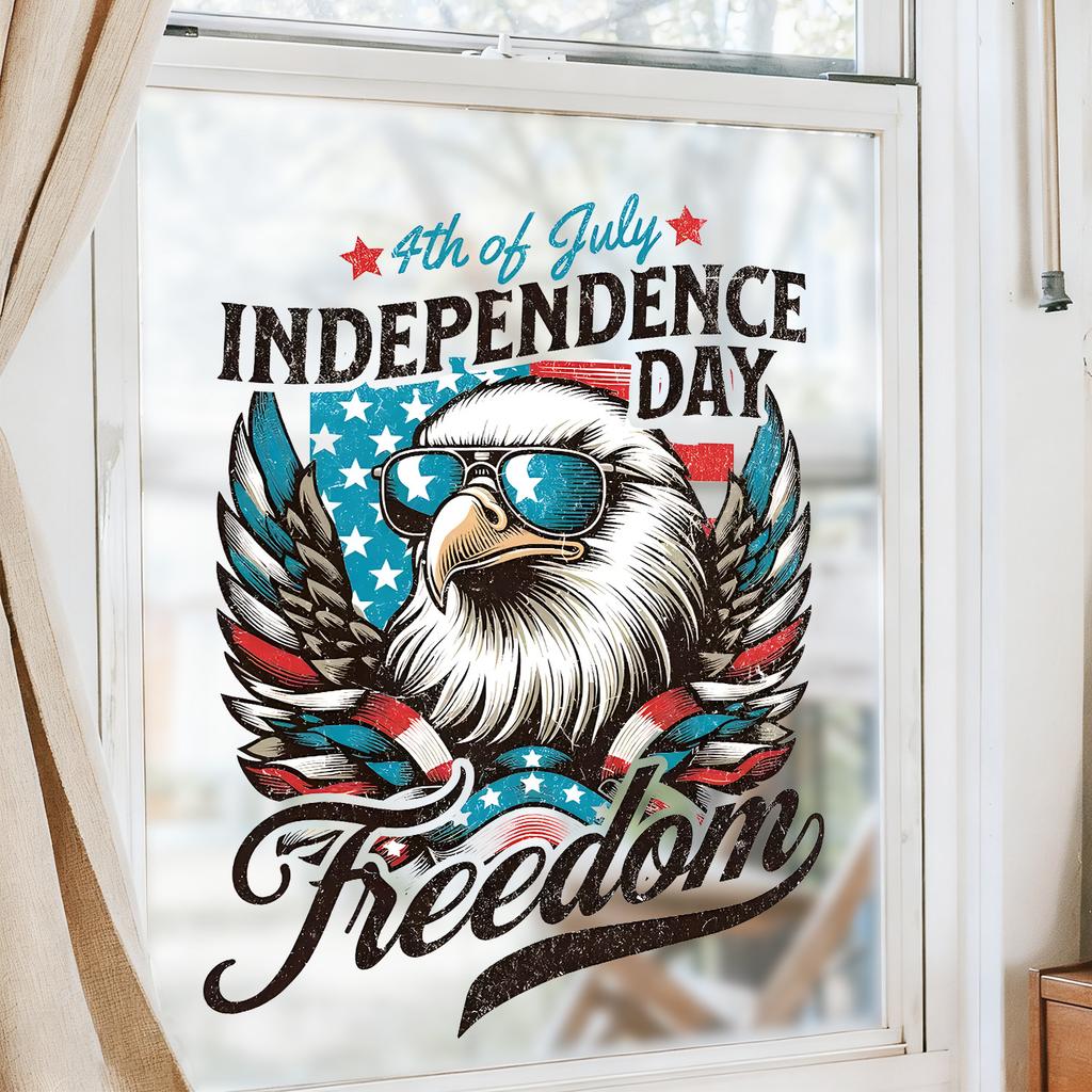 White-headed Eagle Independence Day Glass Coating Kitchen Bathroom Living Room Bedroom Stickers