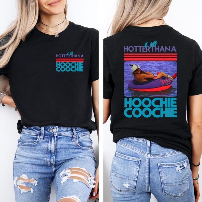Hotter Than a Hoochie Coochie Summer Shirt Meme Summer Vacation T Shirt Unisex T-Shirt