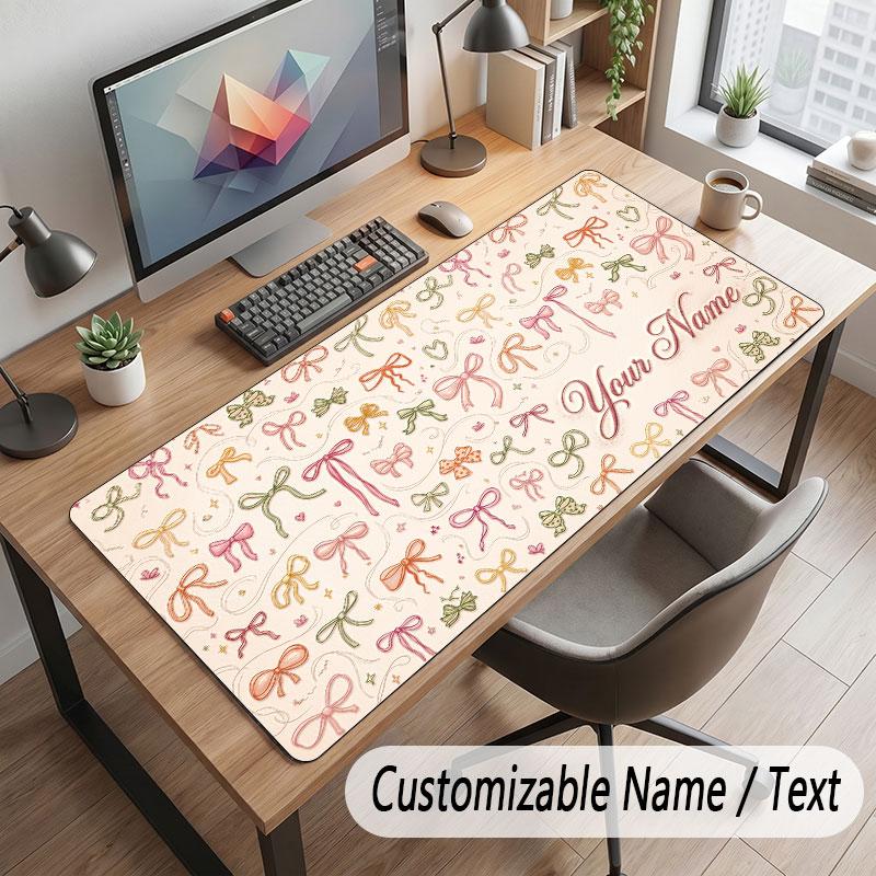 Abstract Personalized Theme Customized Mouse Pad Personalized Print Name Text Desk Mat For Home Office Table Decor