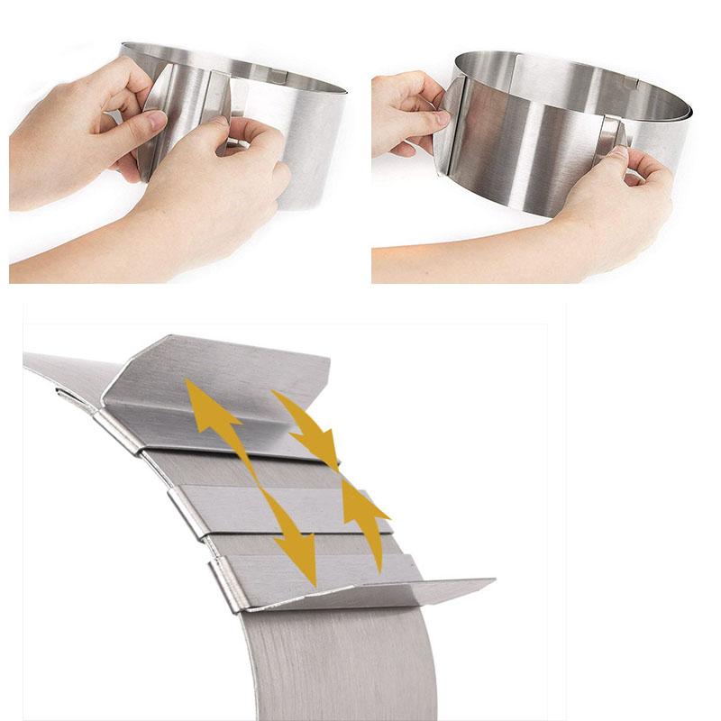 Adjustable Size Cake Mold Cake Making Stainless Steel Chocolate Chip Cookies Muffins Mousse Dessert Cake Decorating Baking Tools
