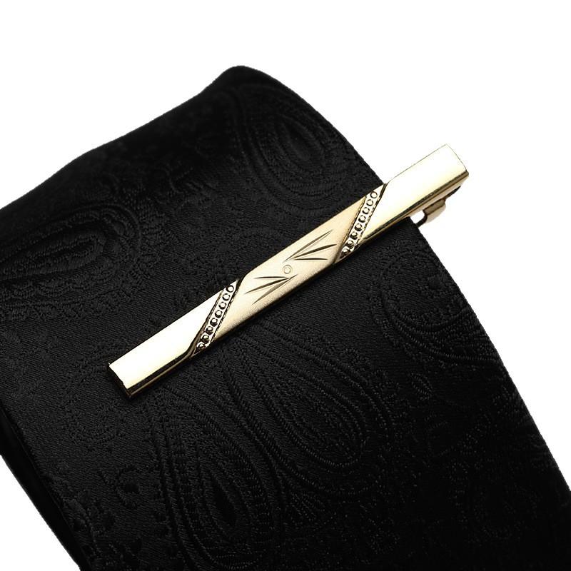 Herren Geschäfts-Kleidung Goldene Krawattenklammer Herren- und Damen-Anstecknadeln Koreanische Version Sicherheitskragenclip Metall-Spot-Clip Geschenkbox