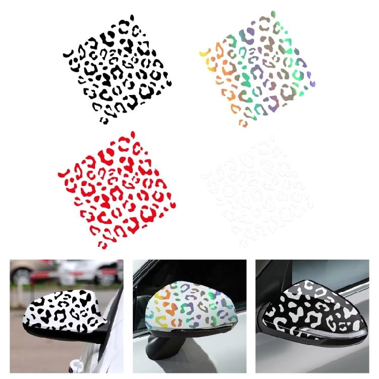 Adhesive PVC Flexible Stickers Decoration Rearview Mirror Sticker Removable Trim Animal Print Decals Easy Installation