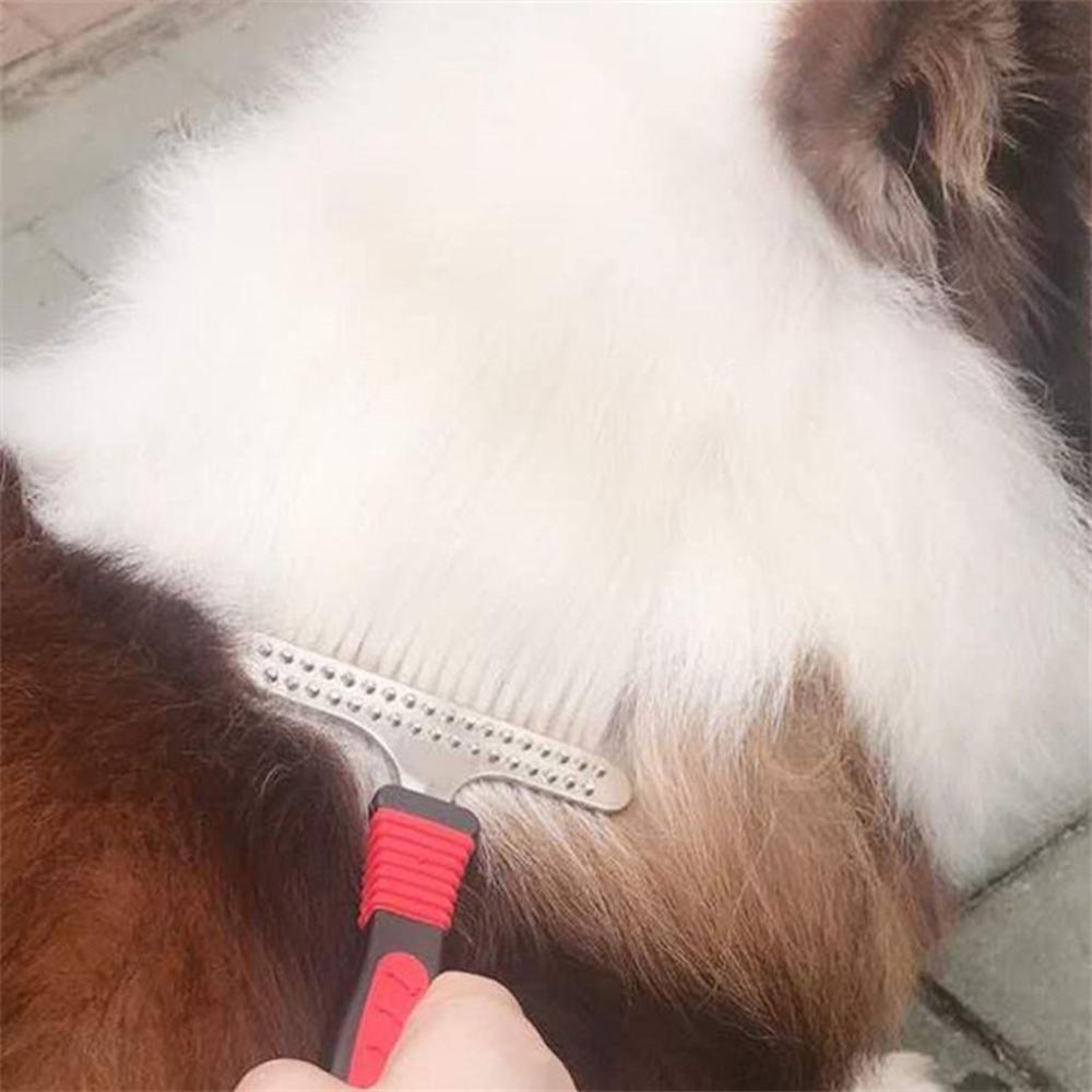 Comfortable Grip Shedding Hair Removal Dog Supplies Pet Grooming Comb Fur Cleaning Tool Rake Comb