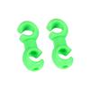 10PCS Cycling Bike S Clips Clamp Brake Cable Gear Housing Guides(Green)