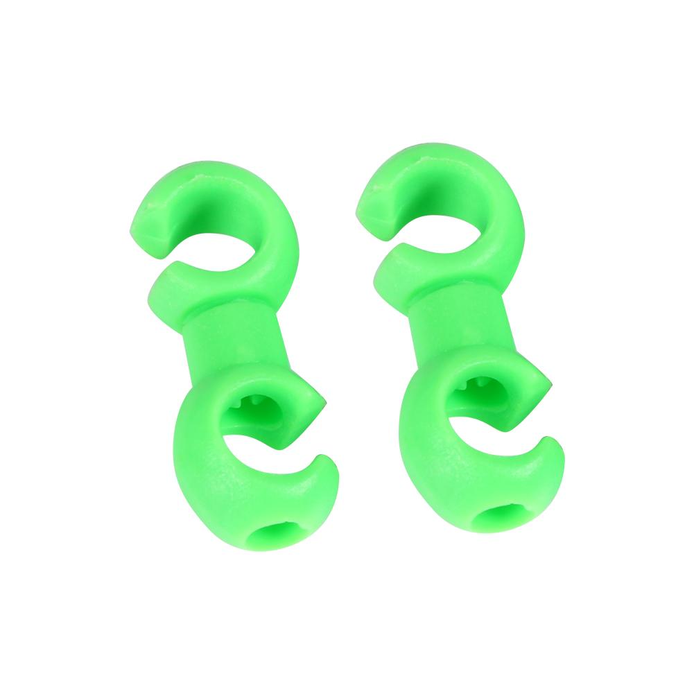 10PCS Cycling Bike S Clips Clamp Brake Cable Gear Housing Guides(Green)