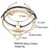 4 Pcs/set Women's  Bracelet Heart-shaped Geometric Retro Simple Style Alloy Bracelet