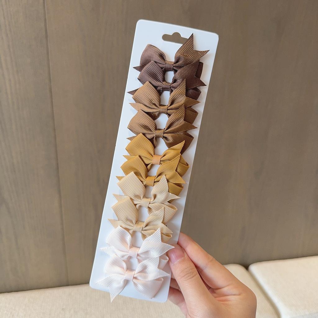 10pcs/lot Baby Girls Ribbon Bow Clips Hairpins Alligator Metal Hair Bows Clip Headwear Hairbows Hair Accessories Gift