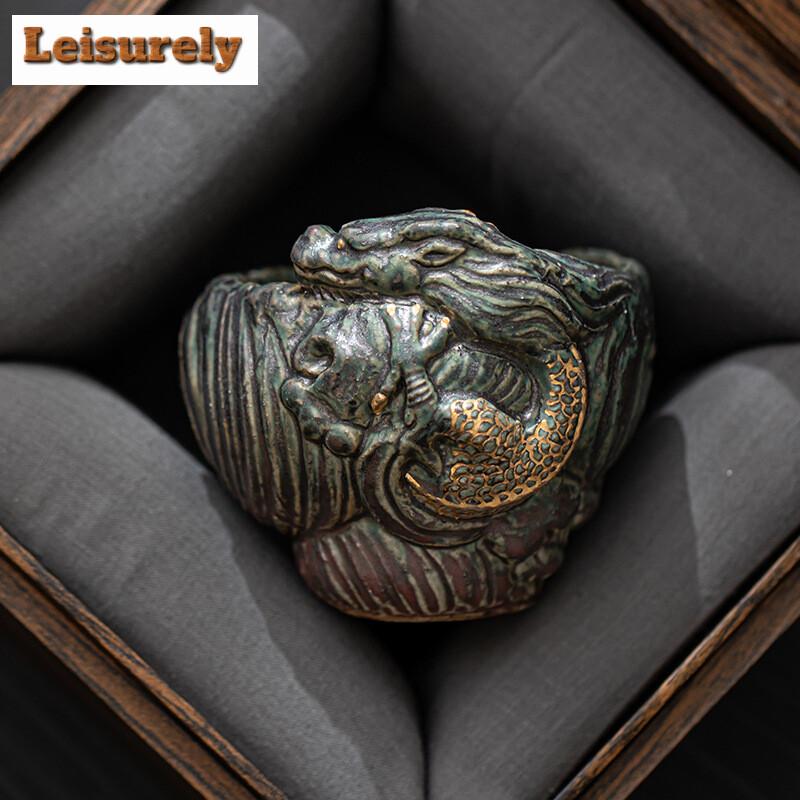 100ml Berühmte Künstler Handgemachte Wolken Drache Teetasse Kreative Dunhuang Meister Tasse Verkostung Persönliche Tasse Chazhan Schale Sammlung Geschenk