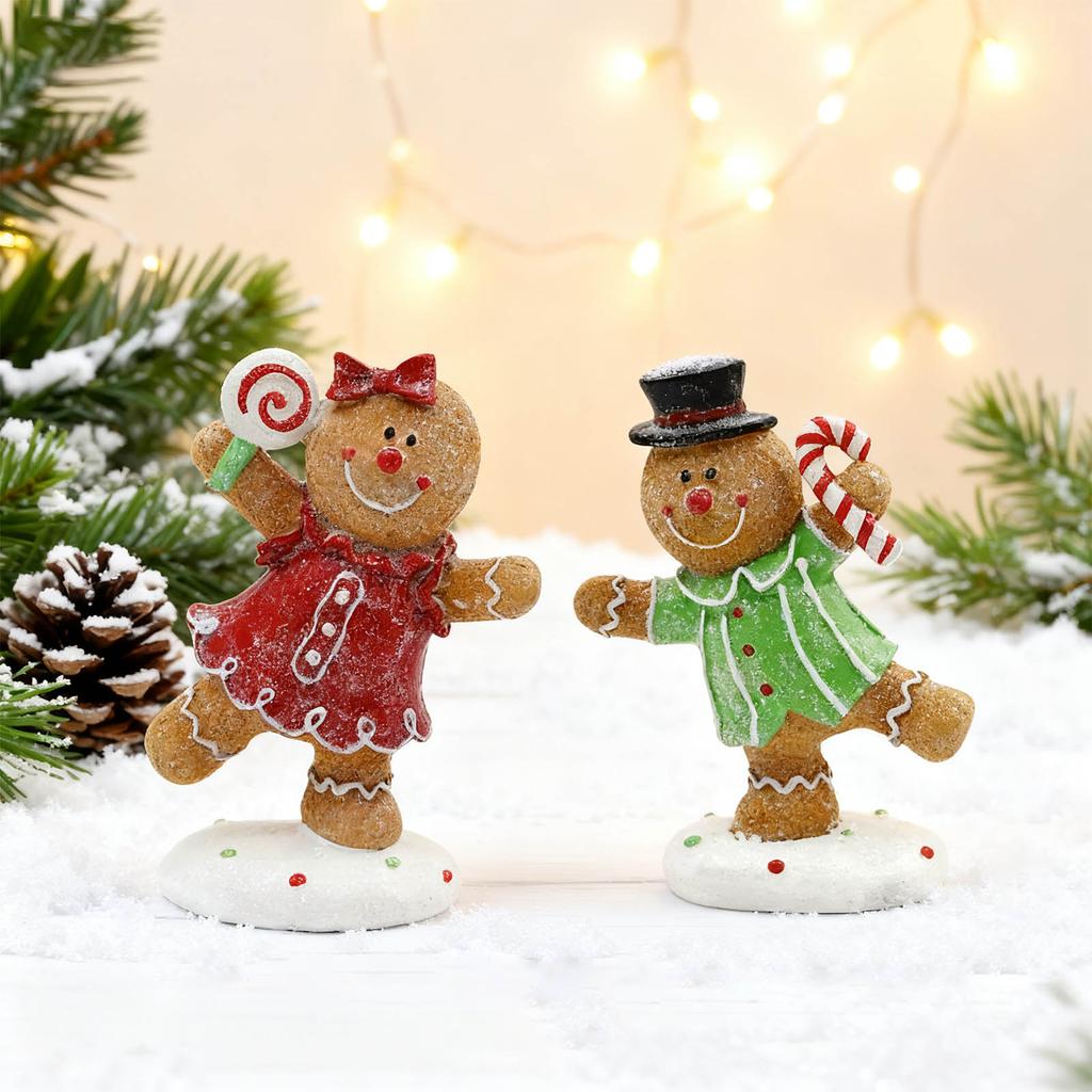 Christmas Man Figurines, Cute Man Ornaments, Christmas Resin Standing Figures Ornament For Fireplace, Desk