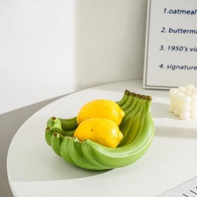 Ceramic Fruit Tray Home Creative High Aesthetic Desktop Snacks Dried Fruit Storage Tray and Table Arrangement
