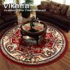 European-Style Round Rug Ideal for Living Rooms, Dining Areas, and Office Chairs Non-slip Decorative Floor Mat