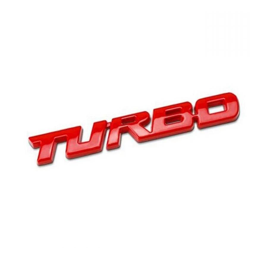 TURBO 3D kovová nálepka Emblém karoserie Obtisky Galvanické pokovování slitina zinku Dekorace odznaku zadních dveří automobilu Autopříslušenství