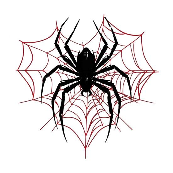 Static Glass Sticker Reusable Decal Black Halloween Window Spider