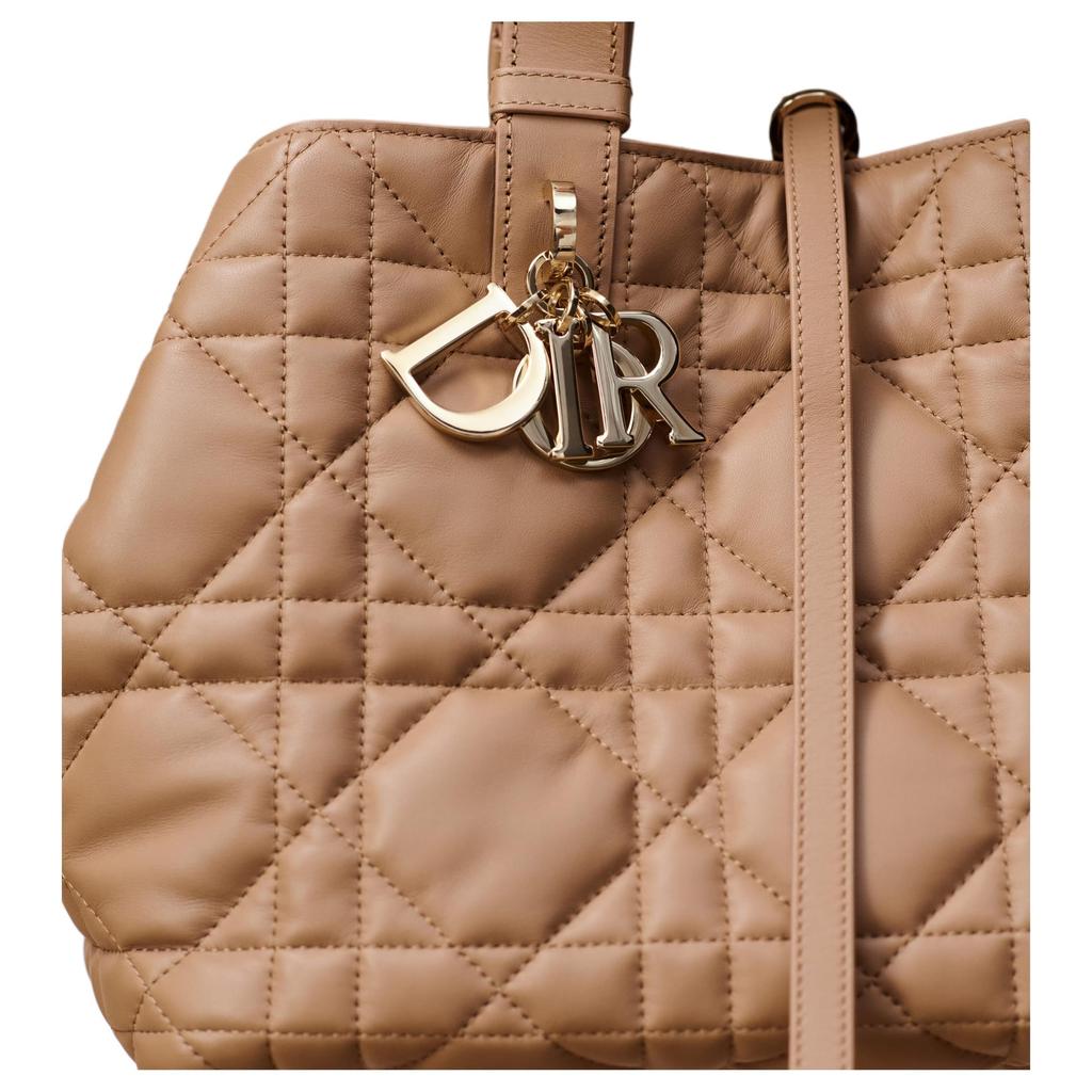 DIOR Toujours Cow Leather Native Handbag Medium Women's Camel M2821OSNW-M65M