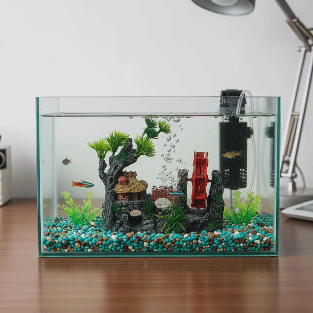 Creative Simulation Fish Tank Ornament Resin Natural Look Rockery Statue Retro Artificial Aquariums Statue Landscaping