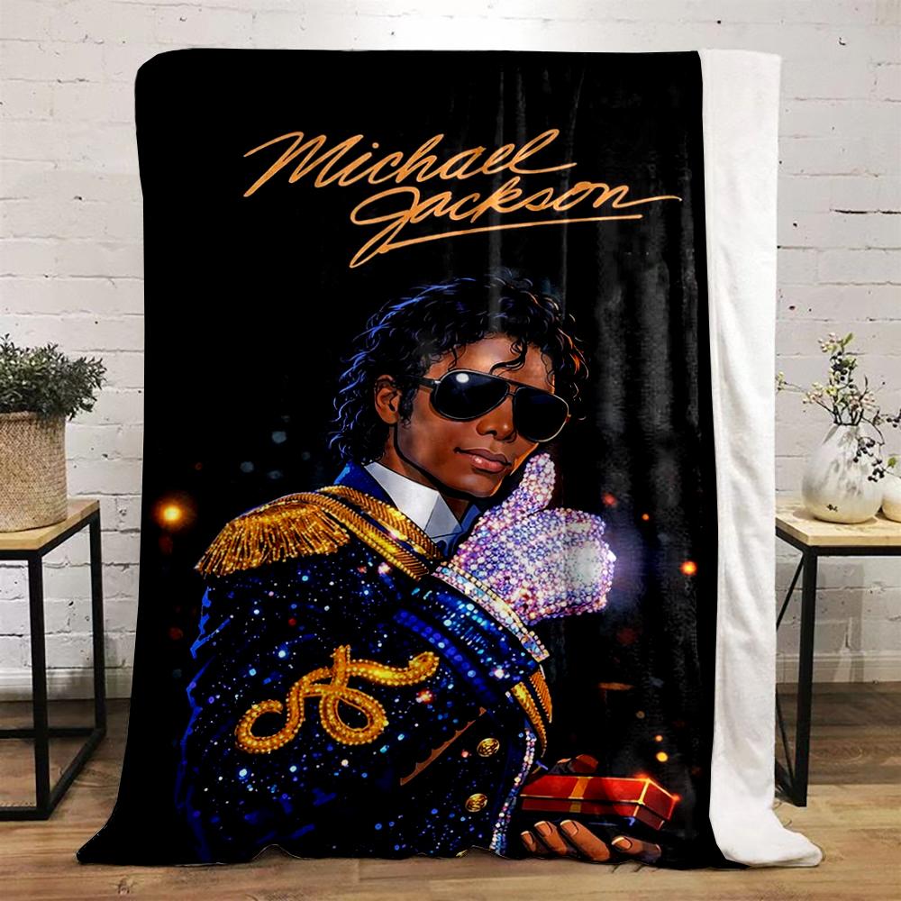 Michael Jackson Stylized Portrait Warm blanket Design Flannel blanket for bedroom, living room, sofa, and nap.