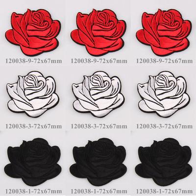 10Pcs Flower Rose Iron On Patches Embroidered Sew On Patch Appliques Patch for Clothing Jackets Backpack Repairing Decorations