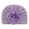 New children's knitted hat baby baby autumn and winter warm wool hat bonding hot golden flower children's hat