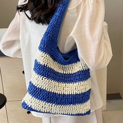 Beach Straw Bag New Summer Versatile Shoulder Armpit Bag Seaside Vacation Woven Tote Bag