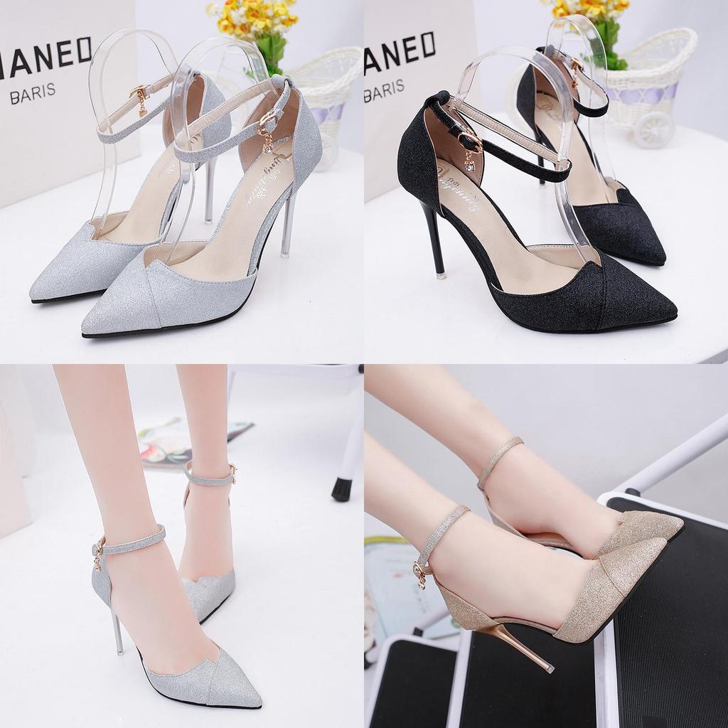 Fashion Womens High Heel Sandals With Buckle Strap For Summer Casual Wear