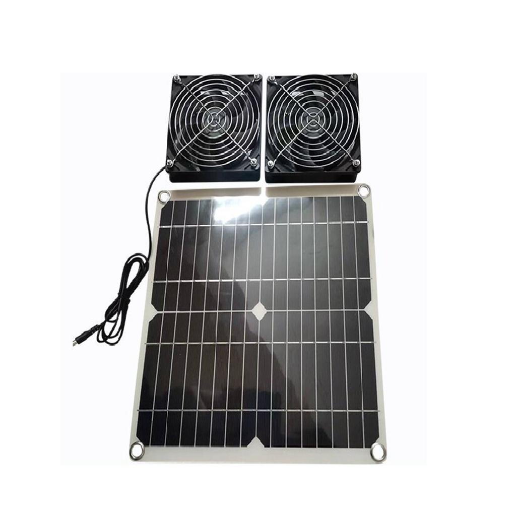 Flexible Solar Operated Exhaust Fan Temperature Control Device for Motorhomes Ships Hen Houses Dog Dens Ventilation