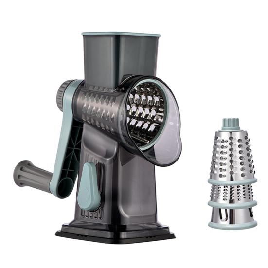 Handheld Roller Vegetable Slicer Adjustable Julienne Shredder for Home Kitchen Stainless Steel Blade Quick Vegetable Prep Tool with Protective Guard