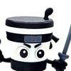 Cappuccino Cup Figurine with Weapon 3D Printed Ninja Shaped Coffee Cup with Movable Joints Collectible Ornament for Coffee Lovers And Anime Fans
