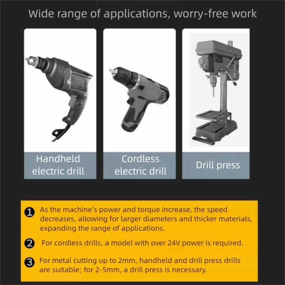 5Pcs 50 Sizes Multiple Hole Drill Cobalt Titanium Cone Drill Durable Step Drill Set  Hole Opening