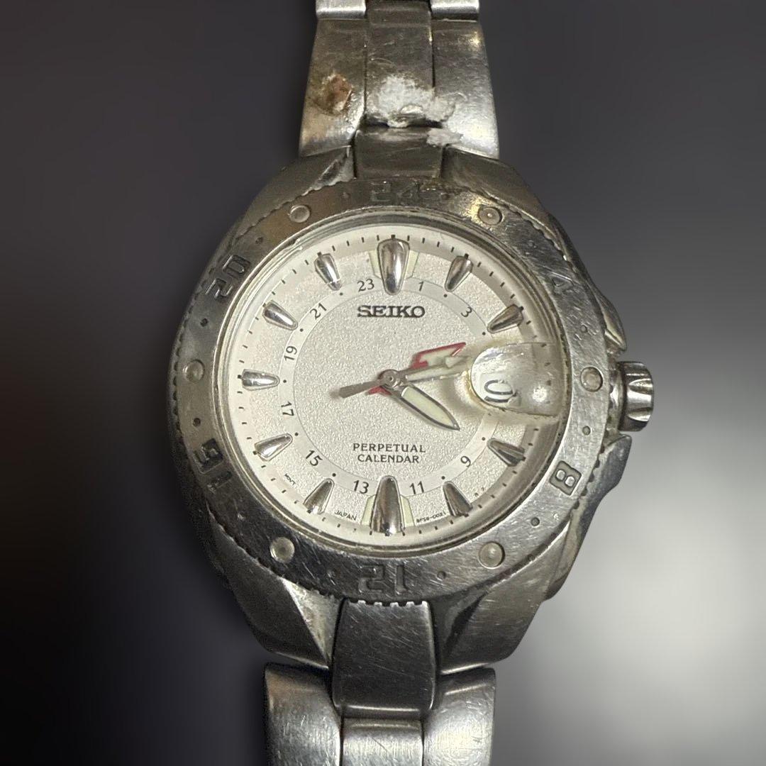 

[USED] SEIKO PERPETUAL CALENDAR Silver