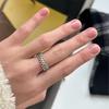 Design Style Riveted Bullet Stainless Steel Rings For Women Punk Gold Color Creative Ring Broad Surface Finger Jewelry Gift