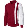Men's Zipper Stand-up Collar Color Matching Jacket Casual Long-sleeved Zipper Fitness Sports Jacket