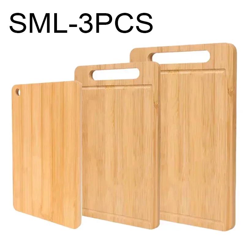 WXCOO Kitchen Wooden Chopping Boards Double-sided Serving Board for Meat Fruit and Vegetable Cutter Solid Wooden Cutting Board