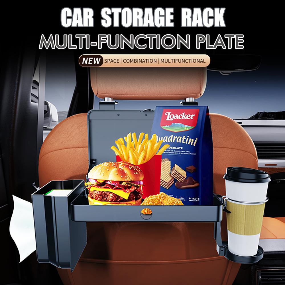 Car Seat with Foldable Table, Back Seat Storage Bag Waterproof Capacity for Car Truck SUV,Auto Accessories with Trash Bag Holder