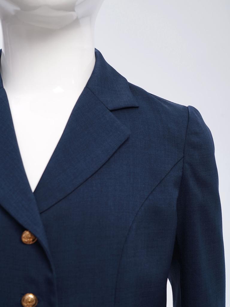 Kız Okul Üniforması Yaka Uzun Kollu Düğmeli Takım Elbise Ceket Cepli Tasarım Blazer Üst