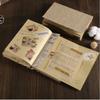 A5 Retro Linen Rough Hand Ledger Hardcover Sewing Line Blank Kraft Paper for Diy Travel Materials Inspiration Hand Ledger
