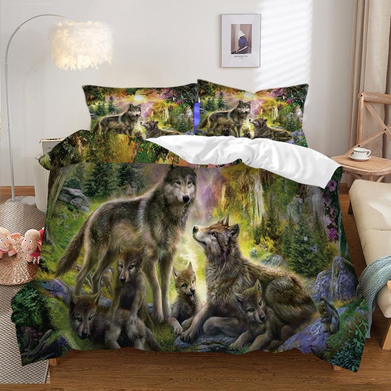 Fashion Technology Printing, 3D Digital Printing, Bedding, Duvet Covers, Pillowcases, Three-piece Sets