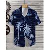 Men's Casual Holiday Outfit Shirt SummerMan Women Short Sleeve Hawaiian Fashion Print Beach Party Tops