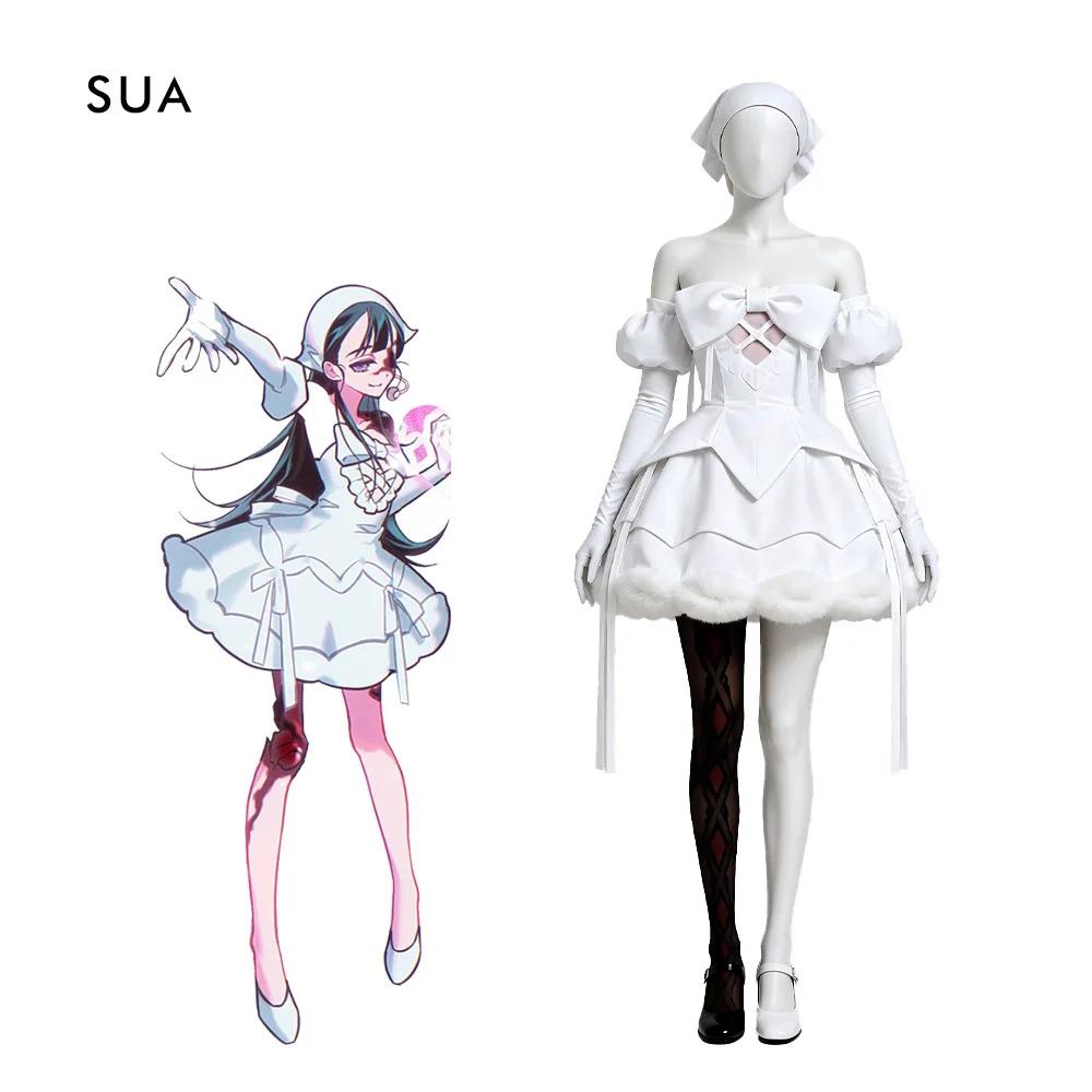 Alien Stage Zombie Stage Mizi Sua Cosplay Kostüm Weißes Kleid Komplettes Set Damen Halloween Comic Con Anime Rollenspiel Outfit