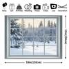 2D Winter Window Scenery Backdrop Snow Forest Studio Photography Background