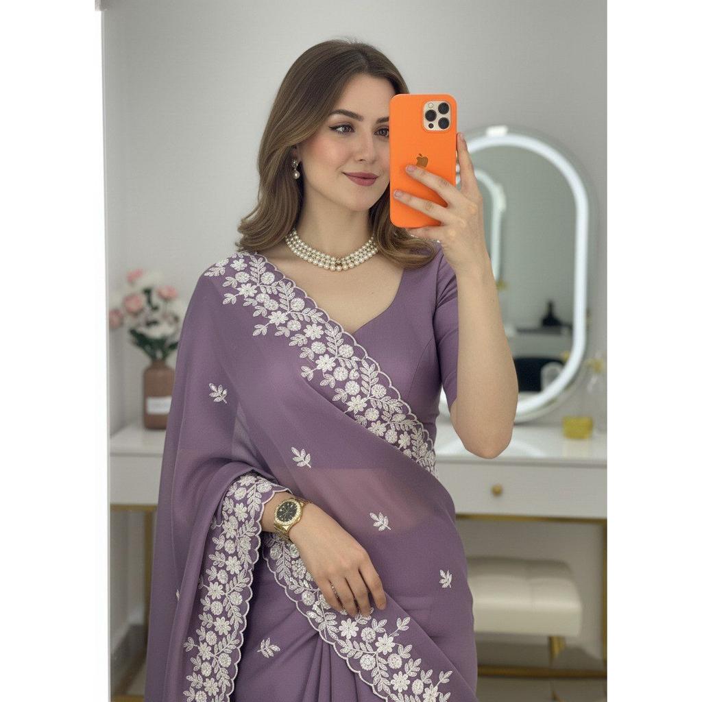 Royal Black Elegance Rangoli Silk Saree