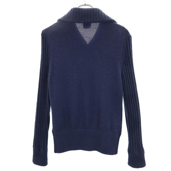 Tory Burch Wool Blend Knit Jacket S Navy System Men's Used