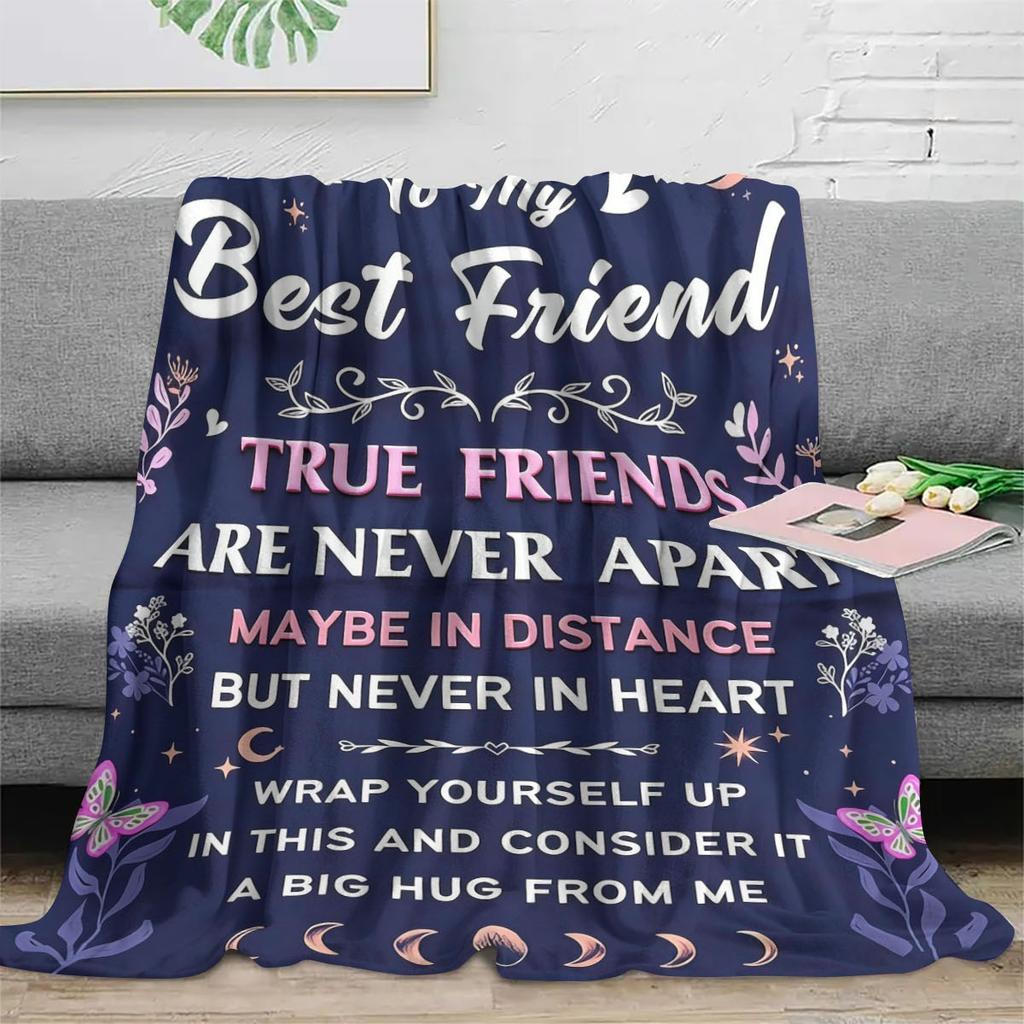 Comfortable flannel blanket the perfect gift for your best friend Best Friends Day soft and warm suitable for sofas beds