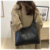 Simple Style Faux Leather Tote Bag for Women Large Capacity Bucket Shoulder Handbag