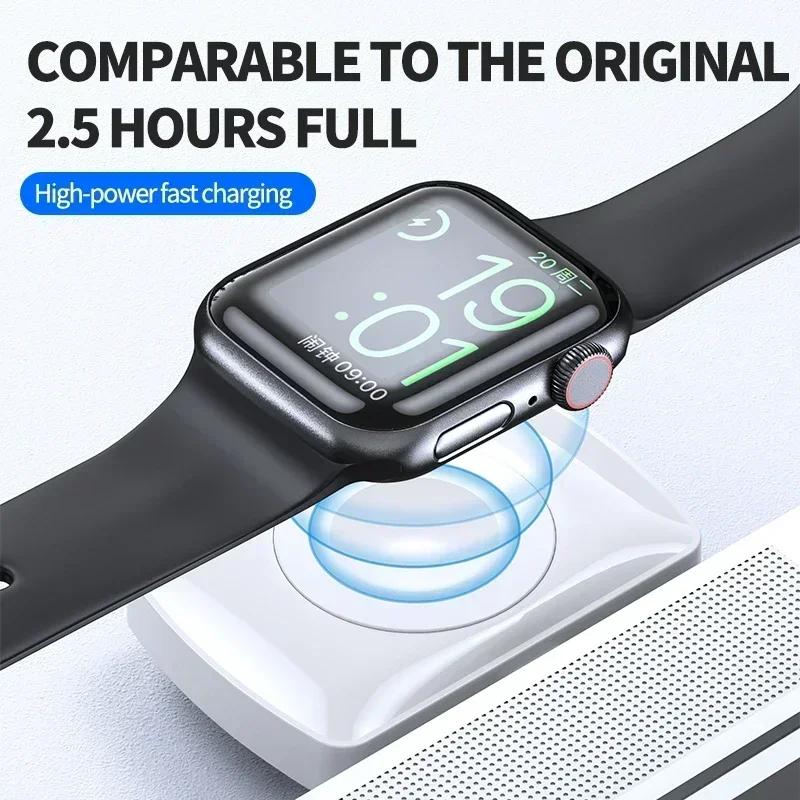 Portable 2 in 1 Magnetic Wireless Charger for Apple Watch 9 8 7 SE 6 5 4 3 IWatch Airpods Pro USB-C Type C Fast Charging Station